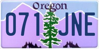 OR license plate 071JNE