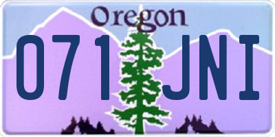 OR license plate 071JNI