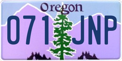 OR license plate 071JNP