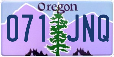 OR license plate 071JNQ