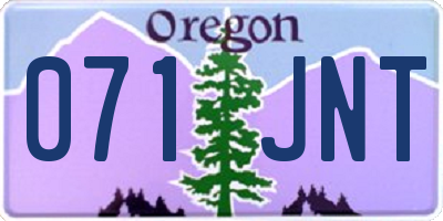 OR license plate 071JNT