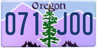 OR license plate 071JOO