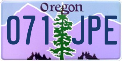 OR license plate 071JPE