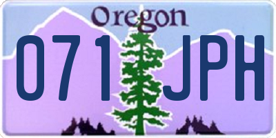 OR license plate 071JPH