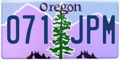 OR license plate 071JPM