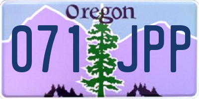 OR license plate 071JPP