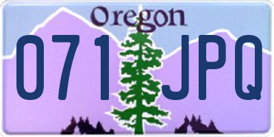 OR license plate 071JPQ