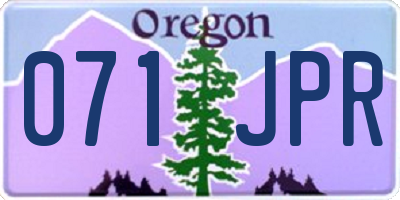 OR license plate 071JPR