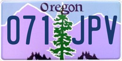OR license plate 071JPV