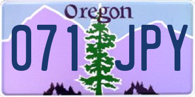 OR license plate 071JPY