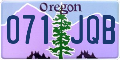 OR license plate 071JQB