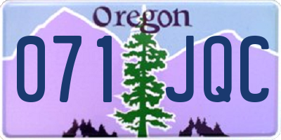 OR license plate 071JQC
