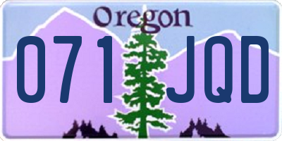 OR license plate 071JQD