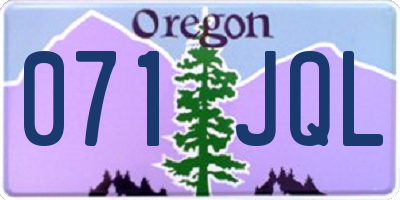 OR license plate 071JQL