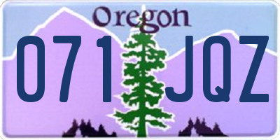 OR license plate 071JQZ