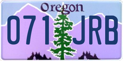 OR license plate 071JRB