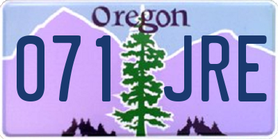 OR license plate 071JRE