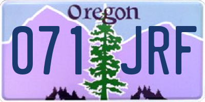 OR license plate 071JRF