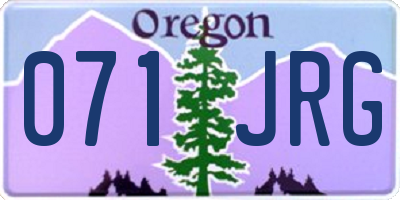 OR license plate 071JRG