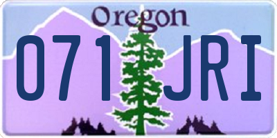 OR license plate 071JRI