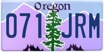OR license plate 071JRM