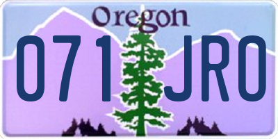 OR license plate 071JRO