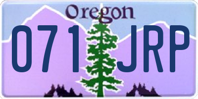 OR license plate 071JRP