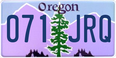 OR license plate 071JRQ