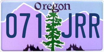 OR license plate 071JRR
