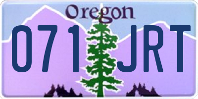 OR license plate 071JRT