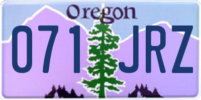 OR license plate 071JRZ