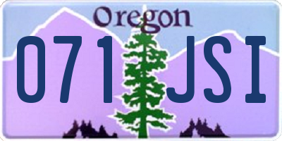 OR license plate 071JSI