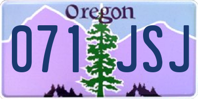OR license plate 071JSJ