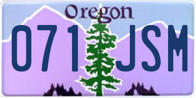 OR license plate 071JSM