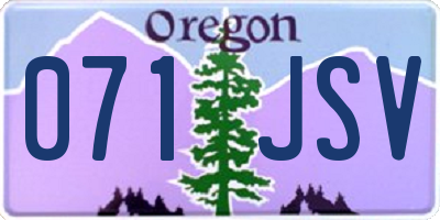 OR license plate 071JSV