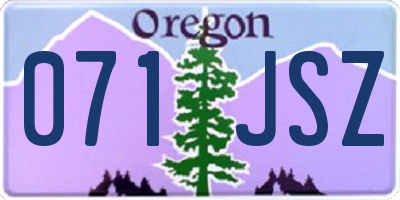 OR license plate 071JSZ