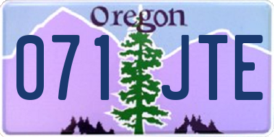 OR license plate 071JTE