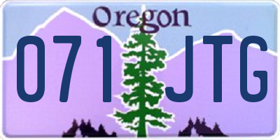 OR license plate 071JTG