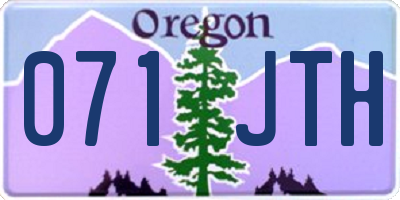 OR license plate 071JTH