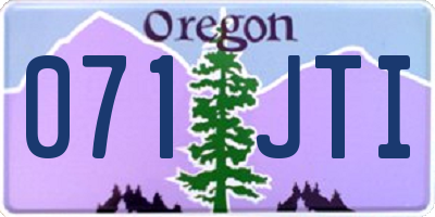 OR license plate 071JTI