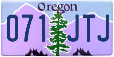 OR license plate 071JTJ