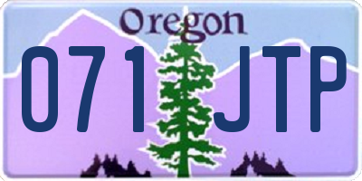 OR license plate 071JTP