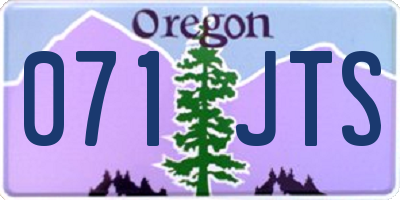 OR license plate 071JTS