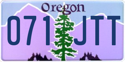 OR license plate 071JTT