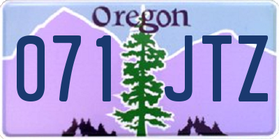 OR license plate 071JTZ