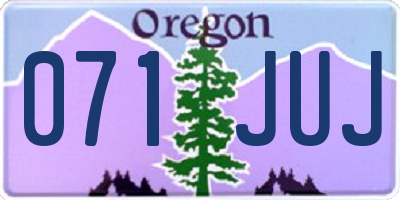 OR license plate 071JUJ