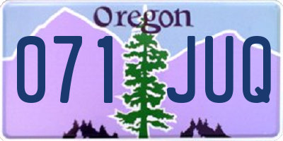 OR license plate 071JUQ