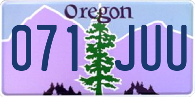 OR license plate 071JUU