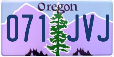 OR license plate 071JVJ