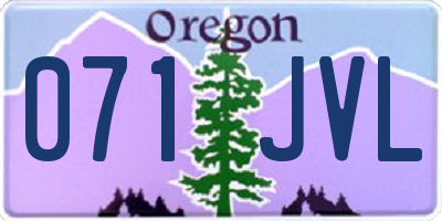 OR license plate 071JVL